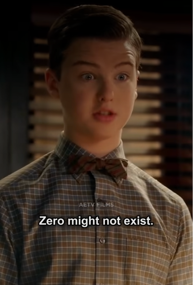 Young Sheldon "Zero might not exist"